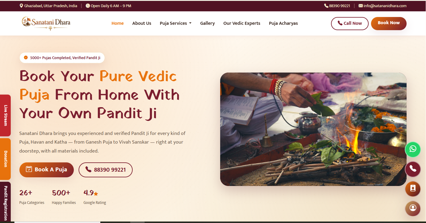 Sanatani Dhara Pandit Booking